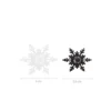 9 autocollants flocons noirs et blancs