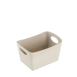 Bac de rangement beige en matière végétale recyclée M