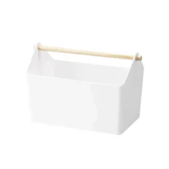 Bac de rangement blanc avec poignée