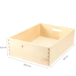 Bac de rangement en bois clair M