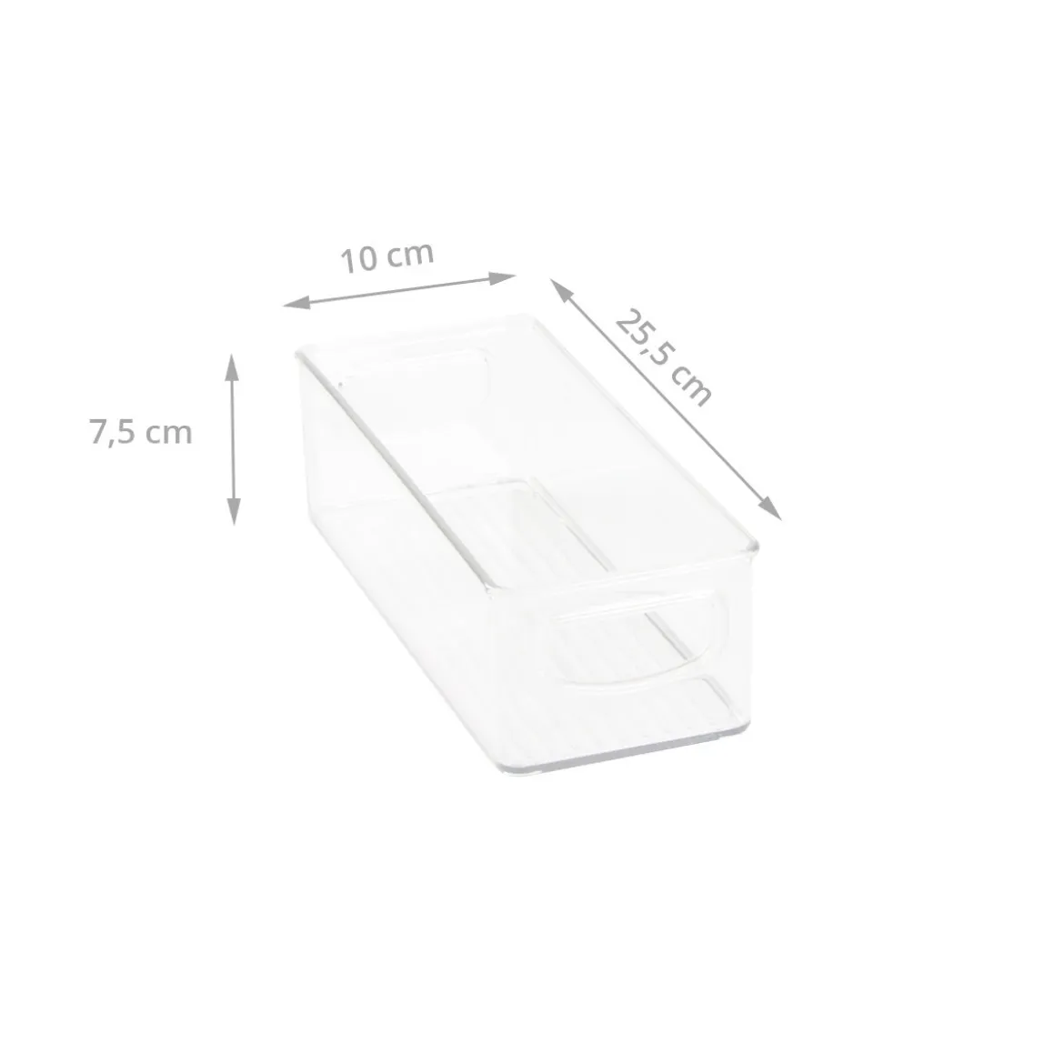Bac en plastique S transparent et empilable pour organiser placards et tiroirs