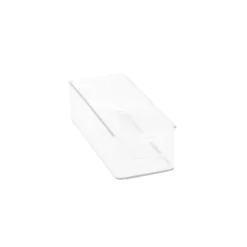 Bac en plastique S transparent et empilable pour organiser placards et tiroirs