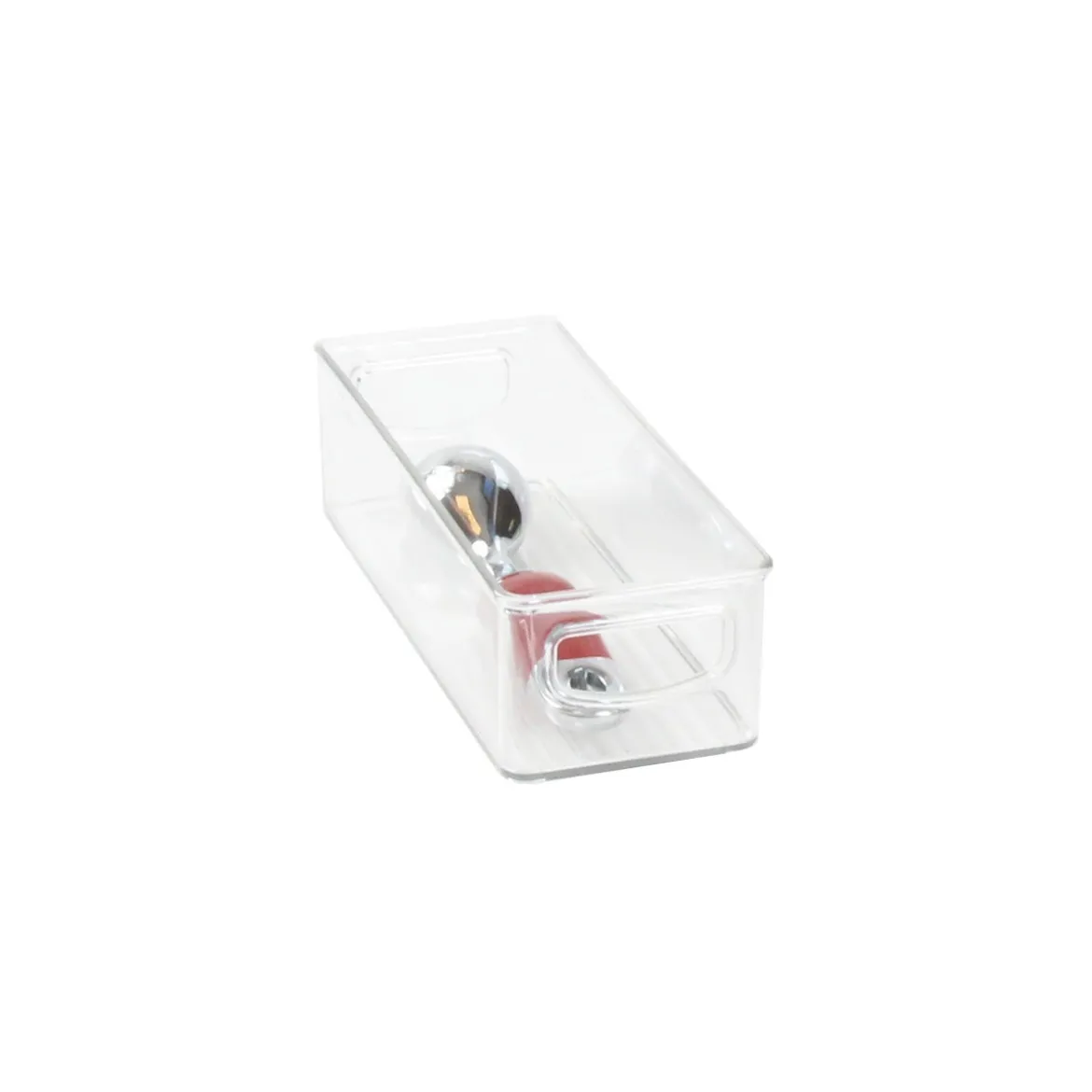 Bac en plastique S transparent et empilable pour organiser placards et tiroirs