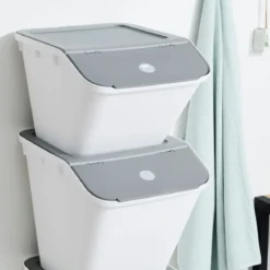 Bac superposable en plastique recyclé 37 litres