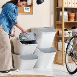 Bac superposable en plastique recyclé 37 litres