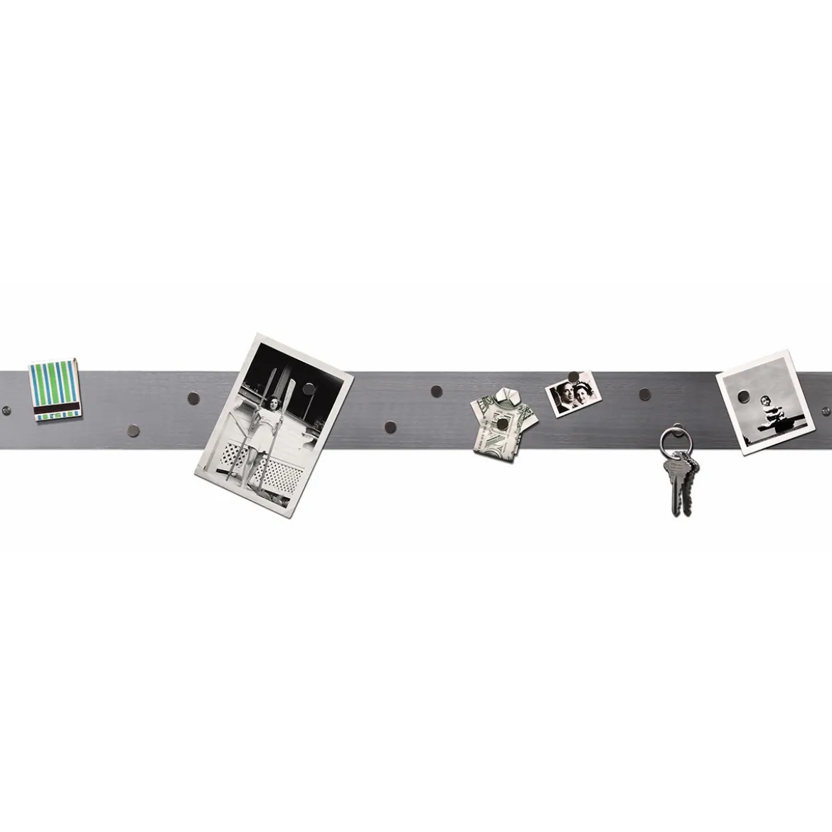 Barre magnétique murale en inox avec 12 aimants fins et puissants