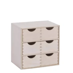 Bloc 6 tiroirs en bois
