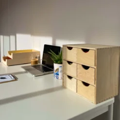 Bloc 6 tiroirs en bois