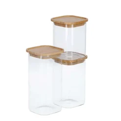 Bocal carré en verre 900 ml