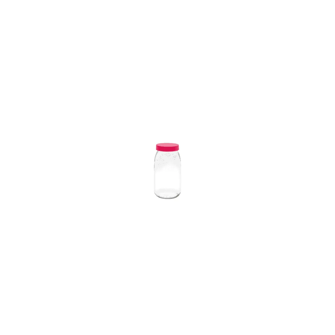 Bocal de conservation en verre 3L rouge
