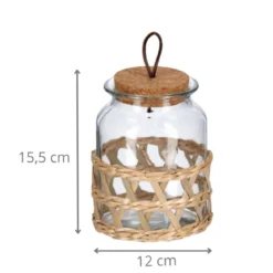 Bocal en verre au style naturel 1 litre