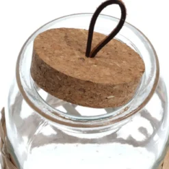 Bocal en verre avec paille tressée 610 ml