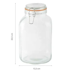 Bocal en verre hermétique 3 litres