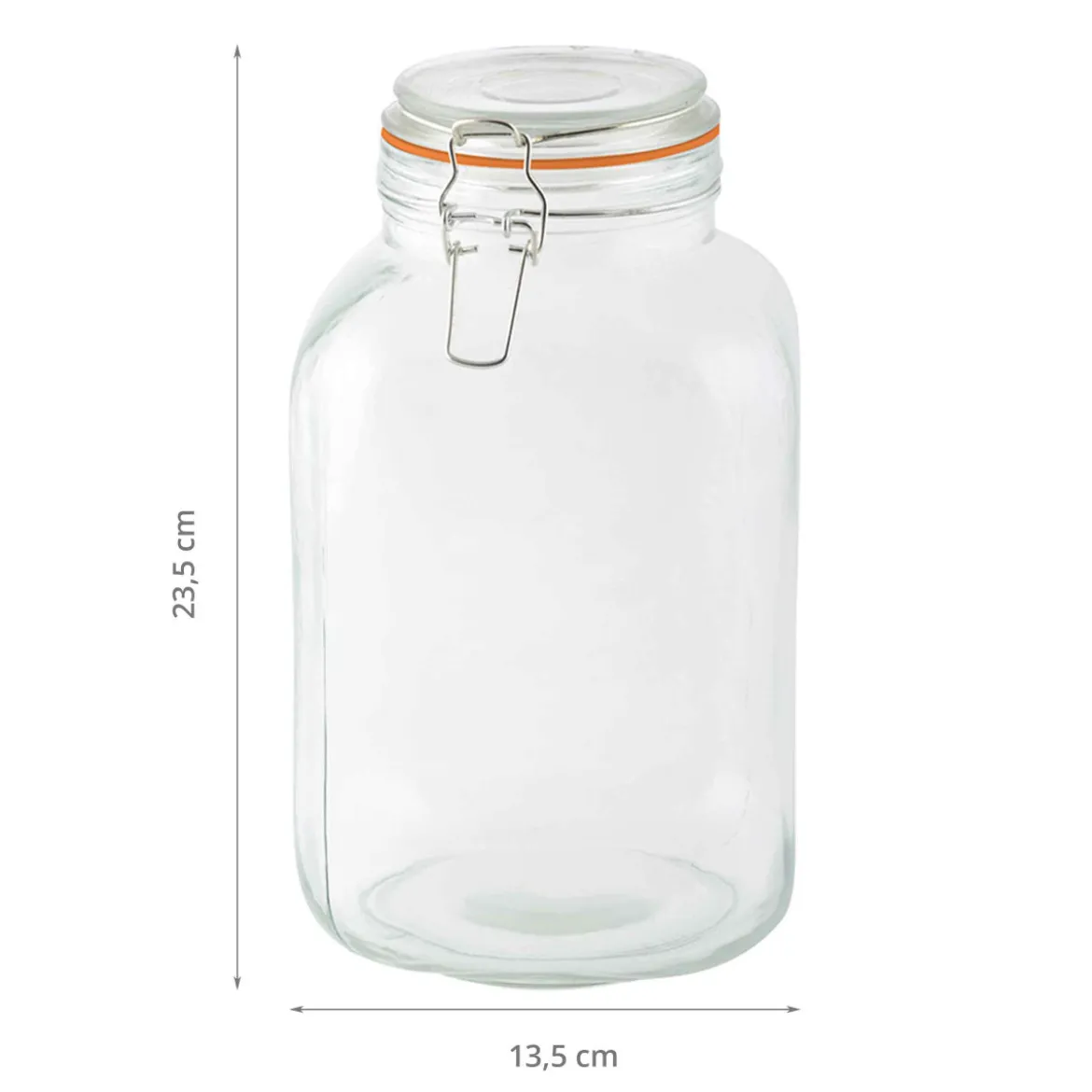 Bocal en verre hermétique 3 litres