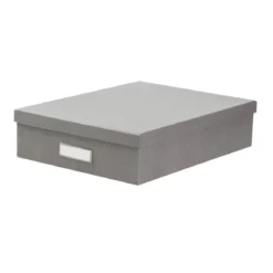 Boîte A4 en carton gris flanelle