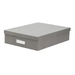 Boîte A3 en carton gris flanelle