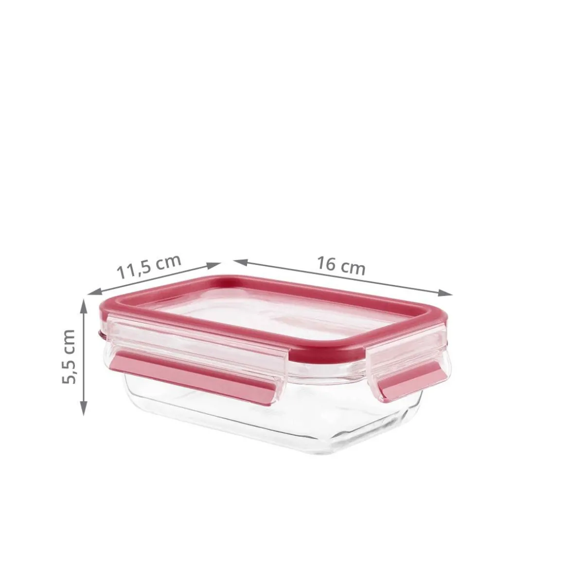 Boîte alimentaire en verre 1/2 litre hermétique. Taille S