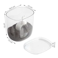 Boîte alimentaire transparente avec cuillère mesure 3,5L