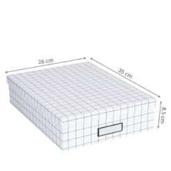 Boîte A4 quadrillée avec étiquette