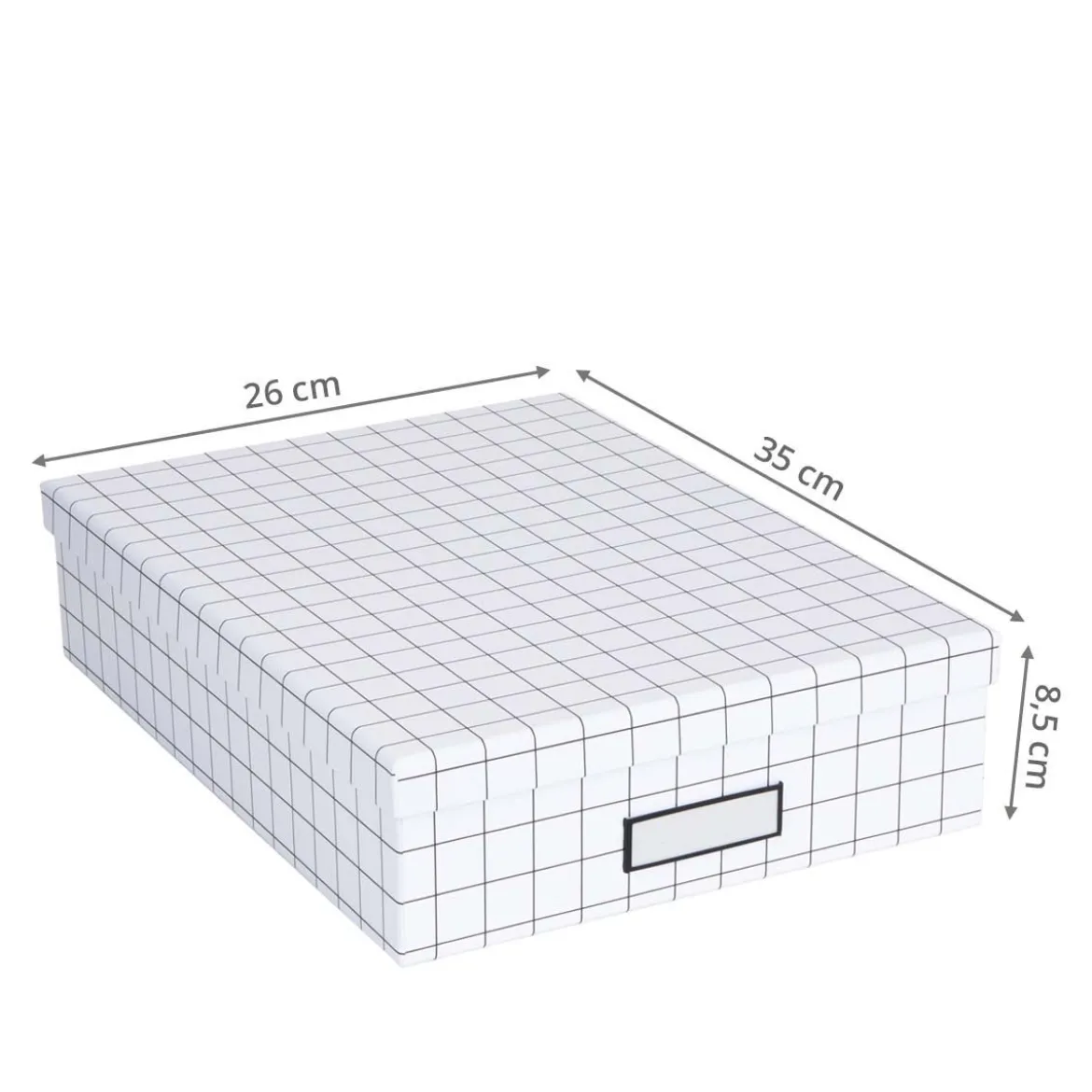 Boîte A4 quadrillée avec étiquette