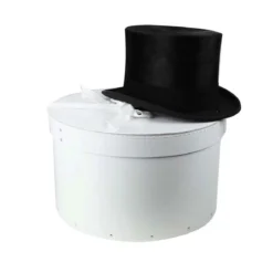 Boîte à chapeaux en carton blanc (M)