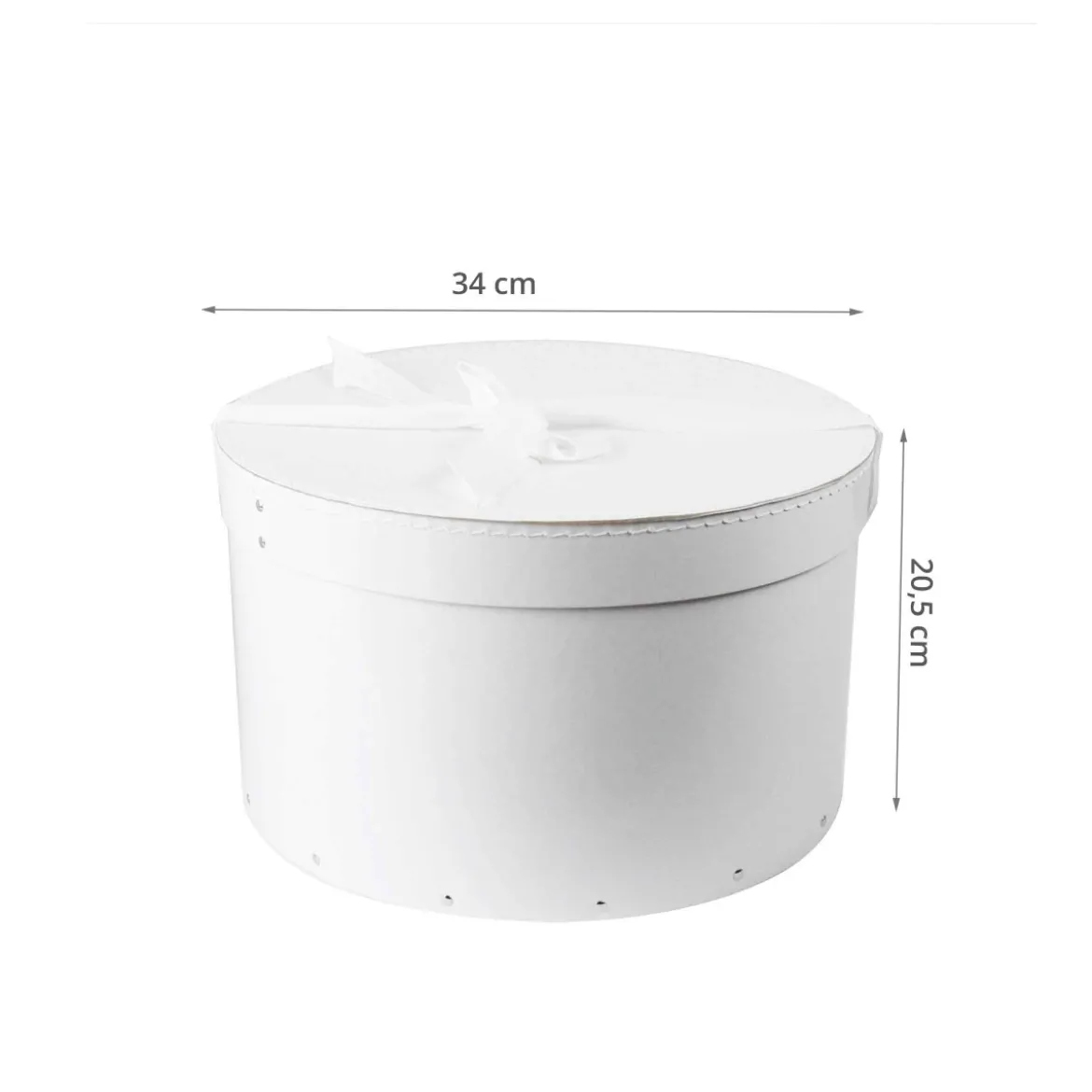 Boîte à chapeaux en carton blanc (M)