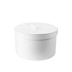 Boîte à chapeaux en carton blanc (M)