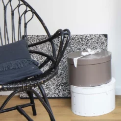 Boîte à chapeaux en carton blanc (M)