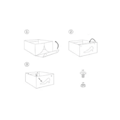 Boîte à chaussures en carton noir avec fenêtre