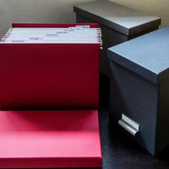 Boîte de classement à dossiers suspendus gris anthracite