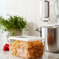 Boîte de rangement alimentaire empilable en plastique 1,65 litres