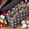 Boîte de rangement à compartiments pour boules de Noël