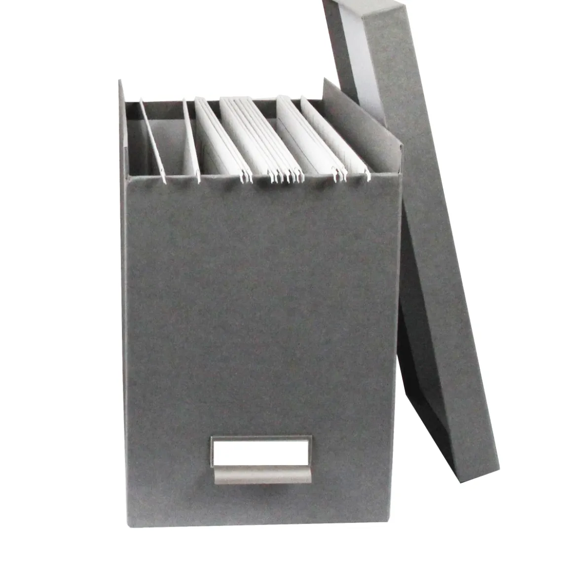 Boîte de rangement à dossiers suspendus gris flanelle