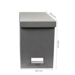Boîte de rangement à dossiers suspendus gris flanelle