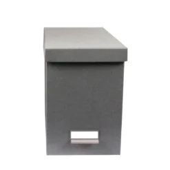 Boîte de rangement à dossiers suspendus gris flanelle