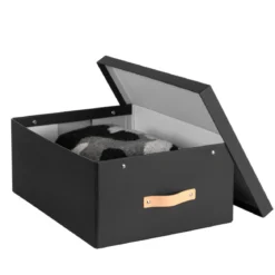Boîte de rangement en carton noir 45x35 cm