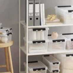 Boîte de rangement en plastique avec couvercle 14 litres