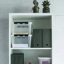 Boîte de rangement en plastique avec couvercle 14 litres