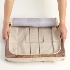 Boîte de rangement en tissu avec ouverture avant 23 litres