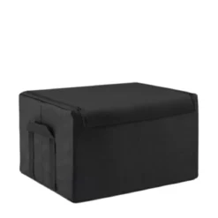 Boîte de rangement en tissu noir avec armature M