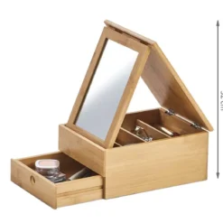 Boîte de rangement maquillage avec miroir