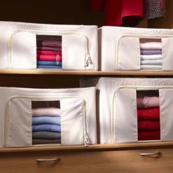 Boîte de rangement pliable avec ouverture avant 44 litres