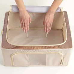 Boîte de rangement pliable avec ouverture avant 44 litres