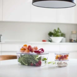 Boîte de rangement transparente pour réfrigérateur M