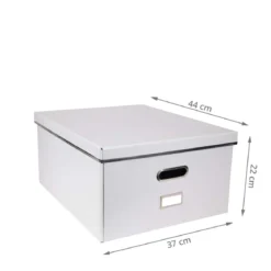 Boîte de stockage en carton avec poignée
