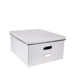 Boîte de stockage en carton avec poignée