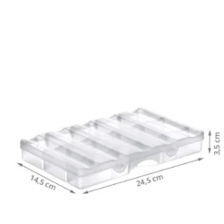 Boîte en plastique transparent à compartiments