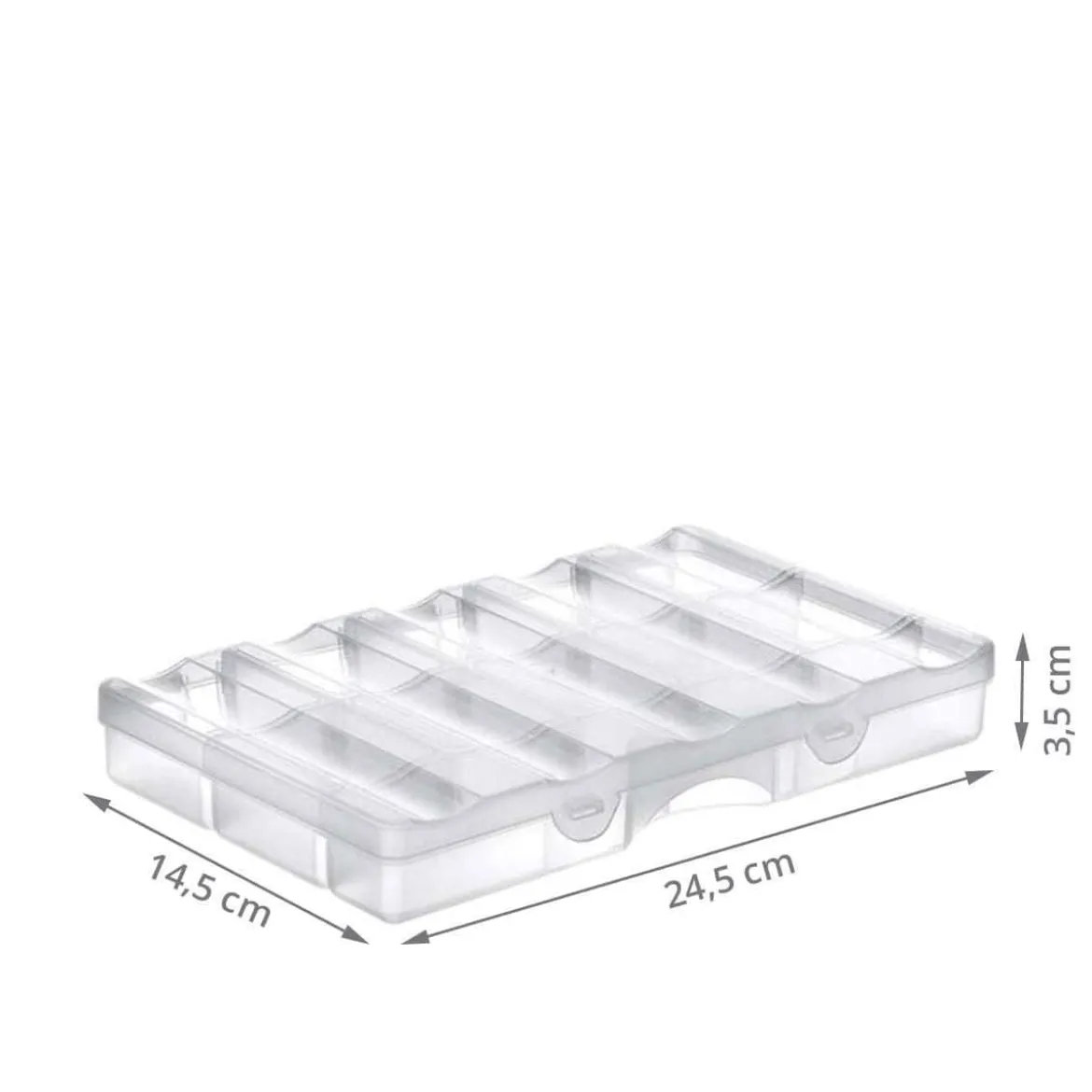 Boîte en plastique transparent à compartiments