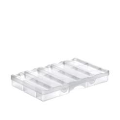 Boîte en plastique transparent à compartiments