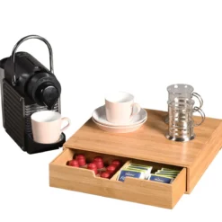Boîte tiroir en bambou avec compartiments